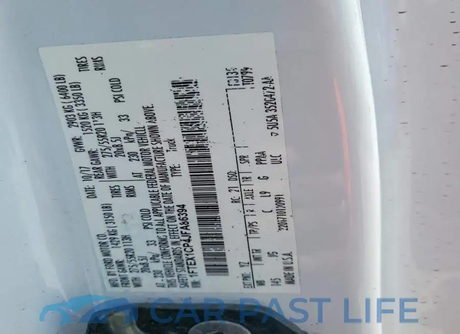 1FTEX1CP4JFA86394# 12