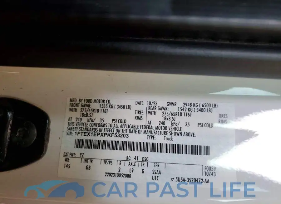 1FTEX1EPXPKF53203# 12