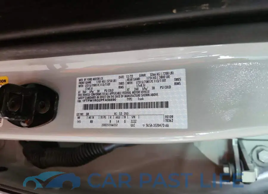 1FTFW1RG2PFA56690# 12