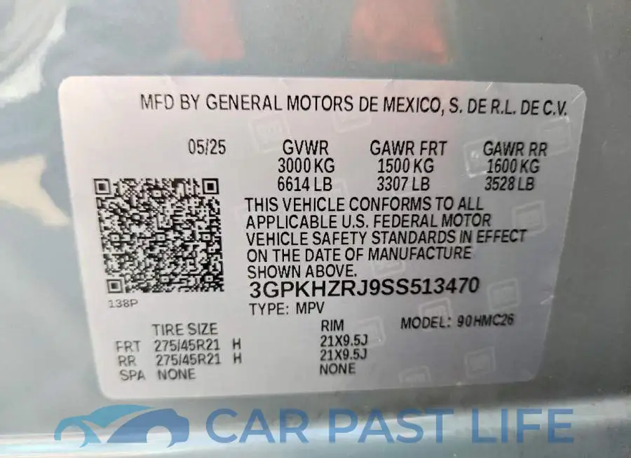 3GPKHZRJ9SS513470# 13