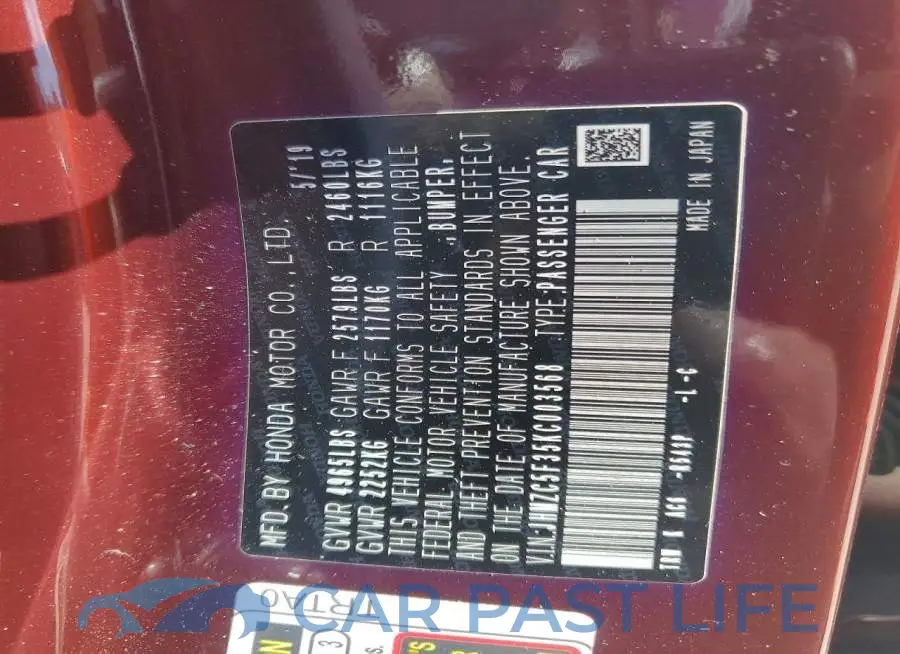 JHMZC5F35KC003568# 12