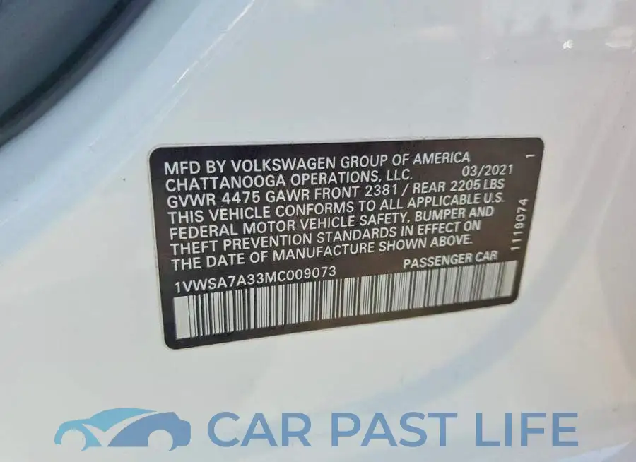 1VWSA7A33MC009073# 12