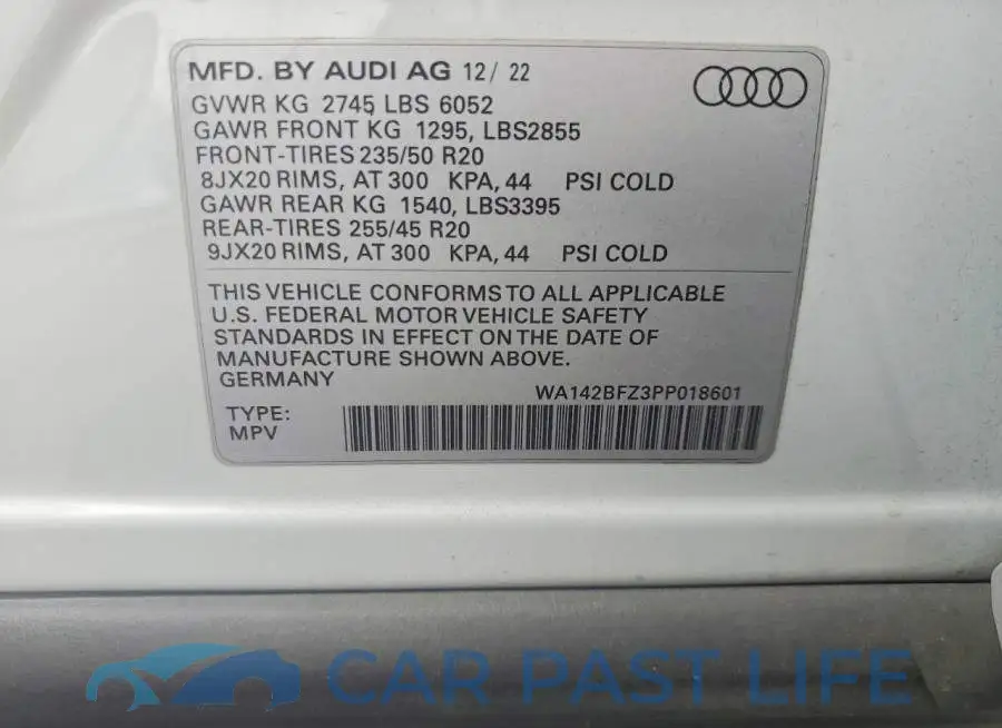 WA142BFZ3PP018601# 14