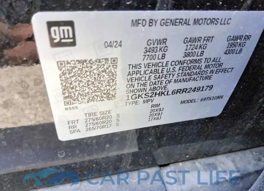1GKS2HKL6RR249179# 13