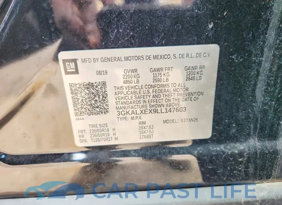 3GKALXEX9LL147603# 14