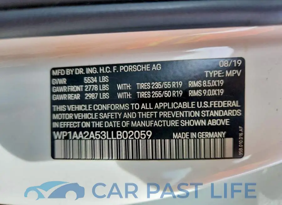 WP1AA2A53LLB02059# 13