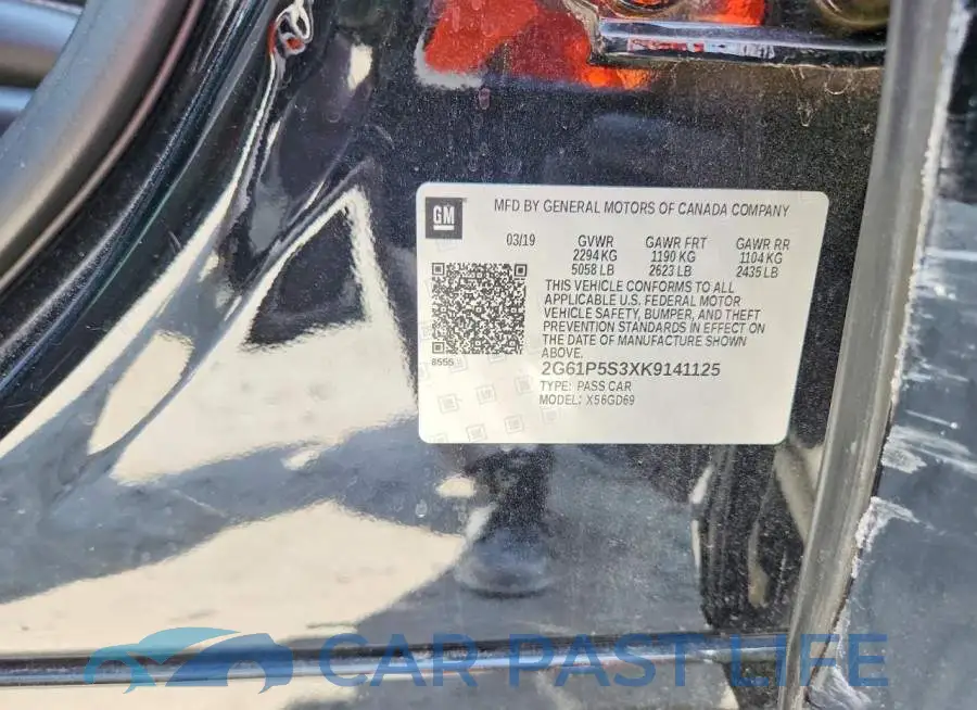 2G61P5S3XK9141125# 12