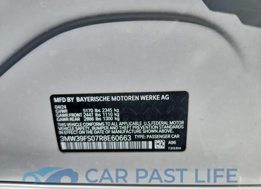 3MW39FS07R8E60663# 12