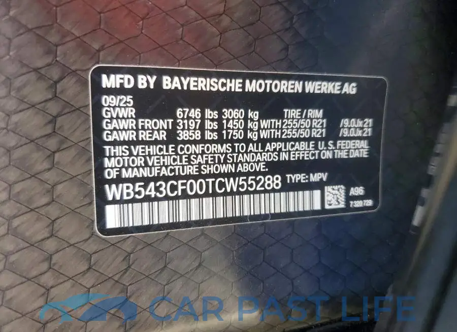 WB543CF00TCW55288# 13