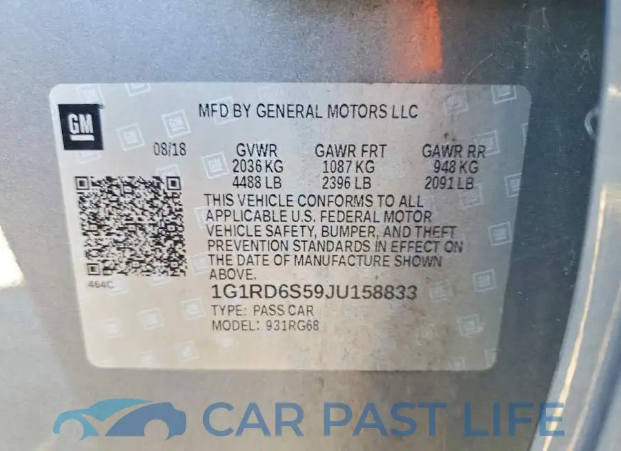 1G1RD6S59JU158833# 12
