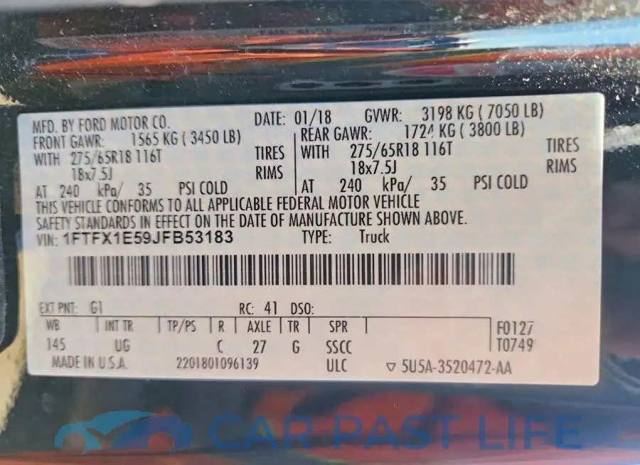 1FTFX1E59JFB53183# 12