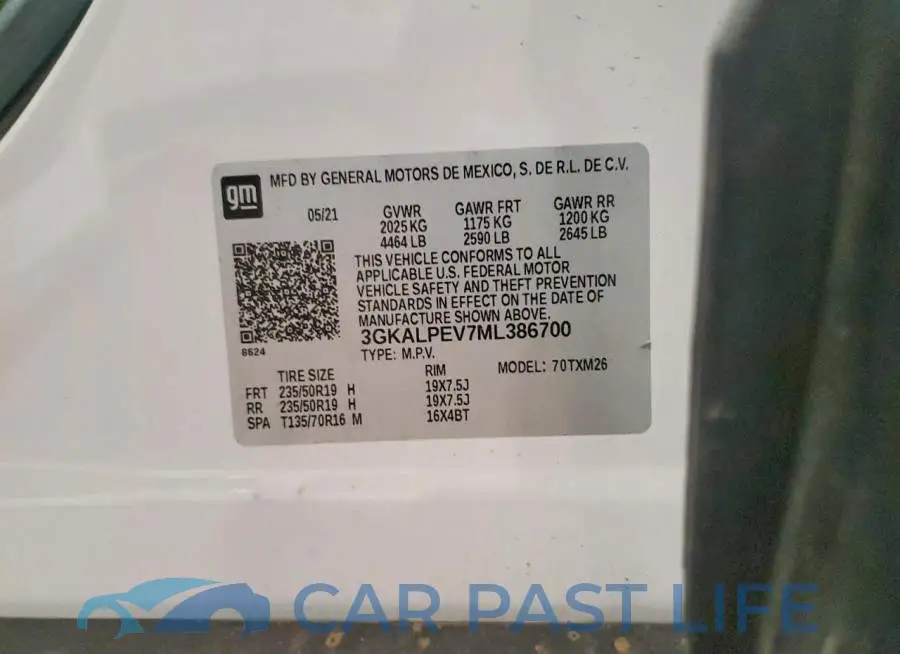 3GKALPEV7ML386700# 13
