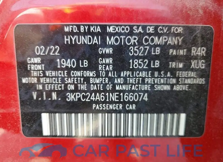 3KPC24A61NE166074# 12