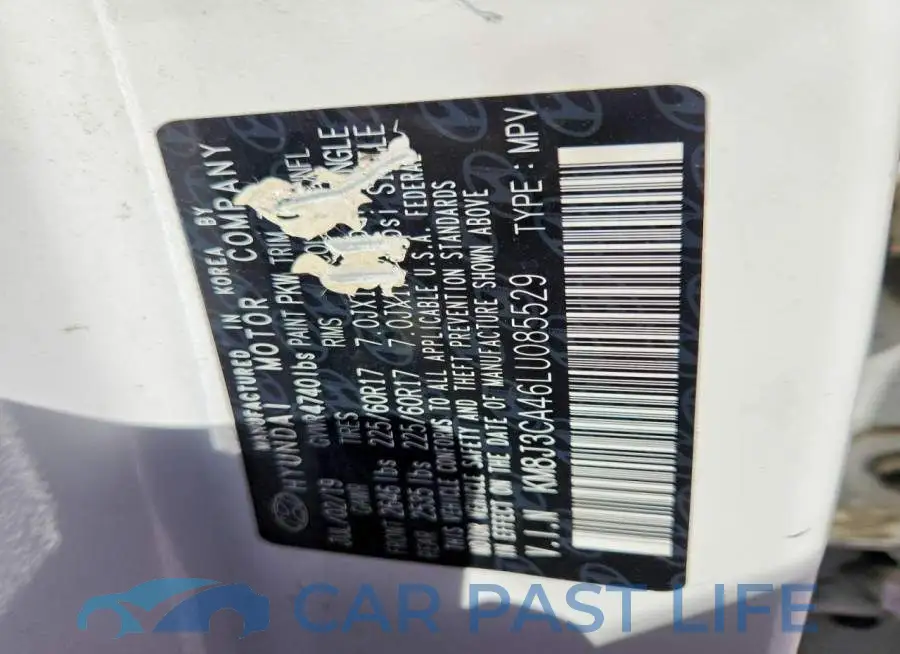 KM8J3CA46LU085529# 12