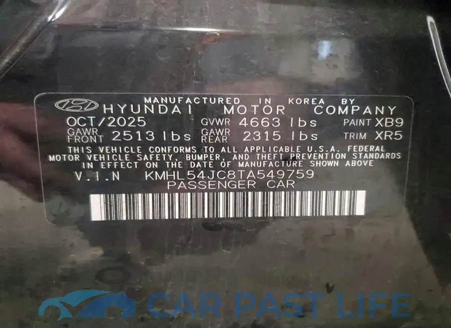 KMHL54JC8TA549759# 12