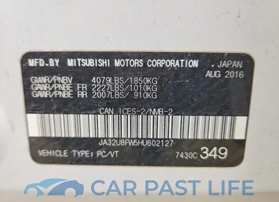 JA32U8FW5HU602127# 13