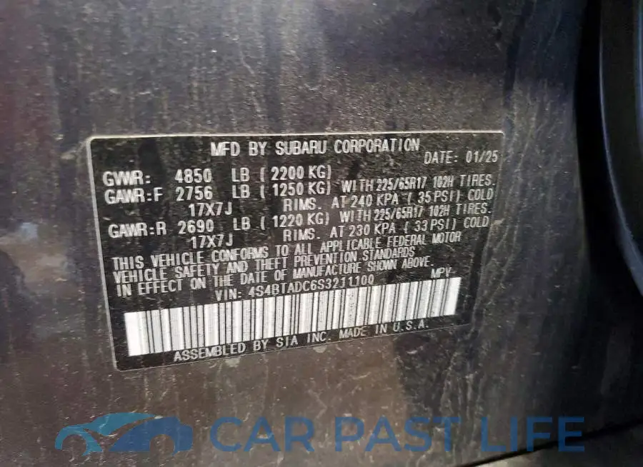 4S4BTADC6S3211100# 12