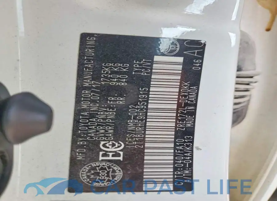 2T1BURHE9HC951915# 12