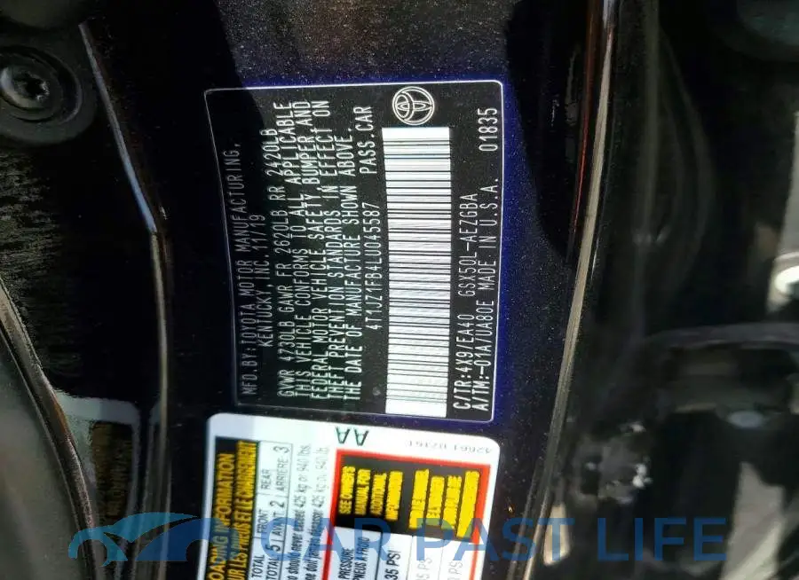 4T1JZ1FB4LU045587# 12
