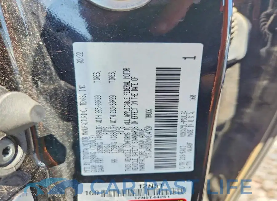 5TFJA5DB2NX014720# 12