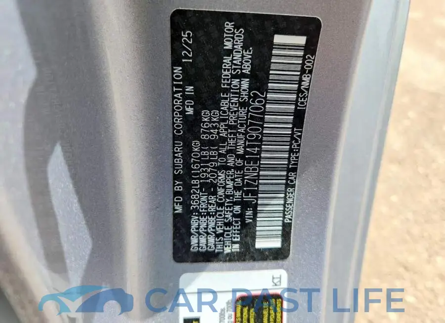 JF1ZNBE14T9077062# 13