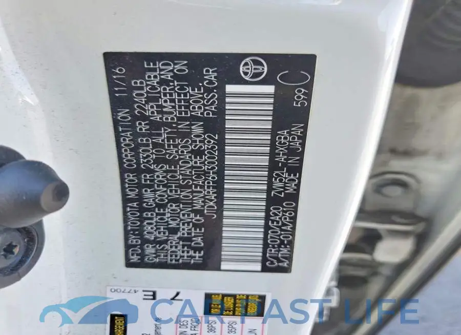 JTDKARFP6H3002392# 12