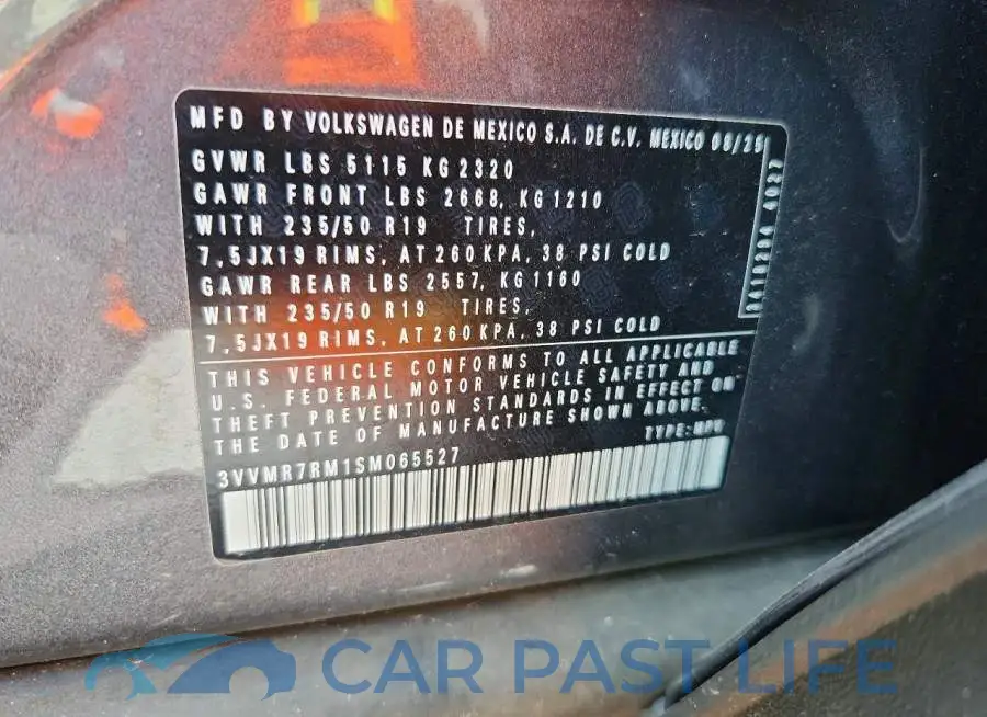 3VVMR7RM1SM065527# 14