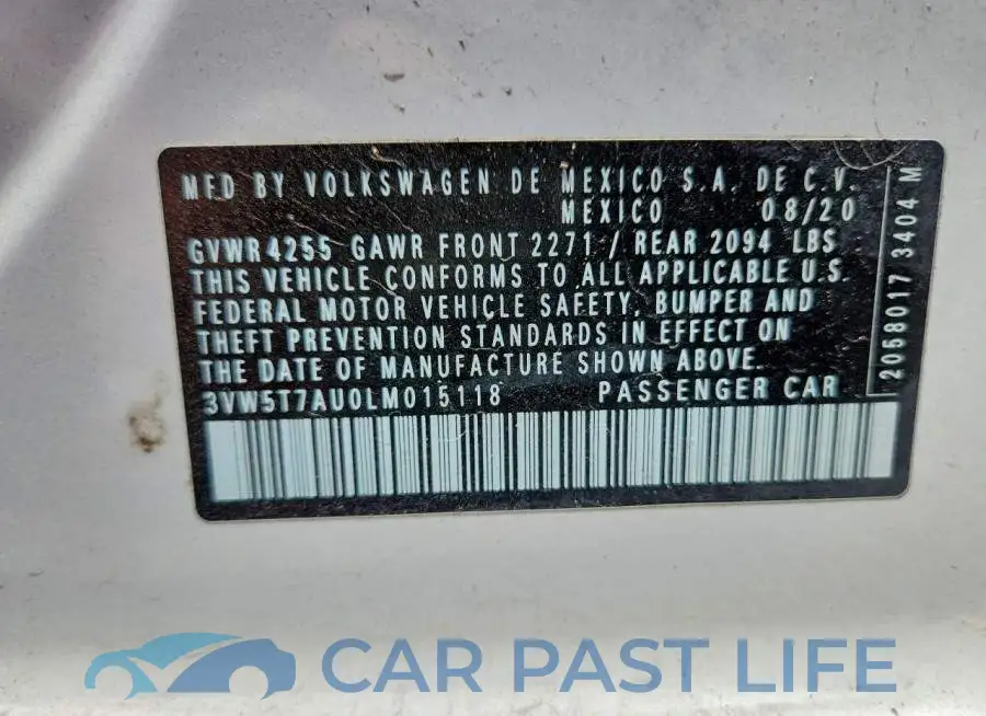 3VW5T7AU0LM015118# 13