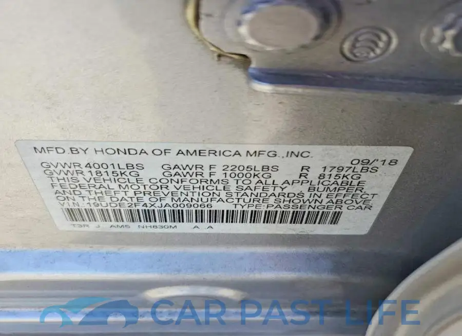 19UDE2F4XJA009066# 12