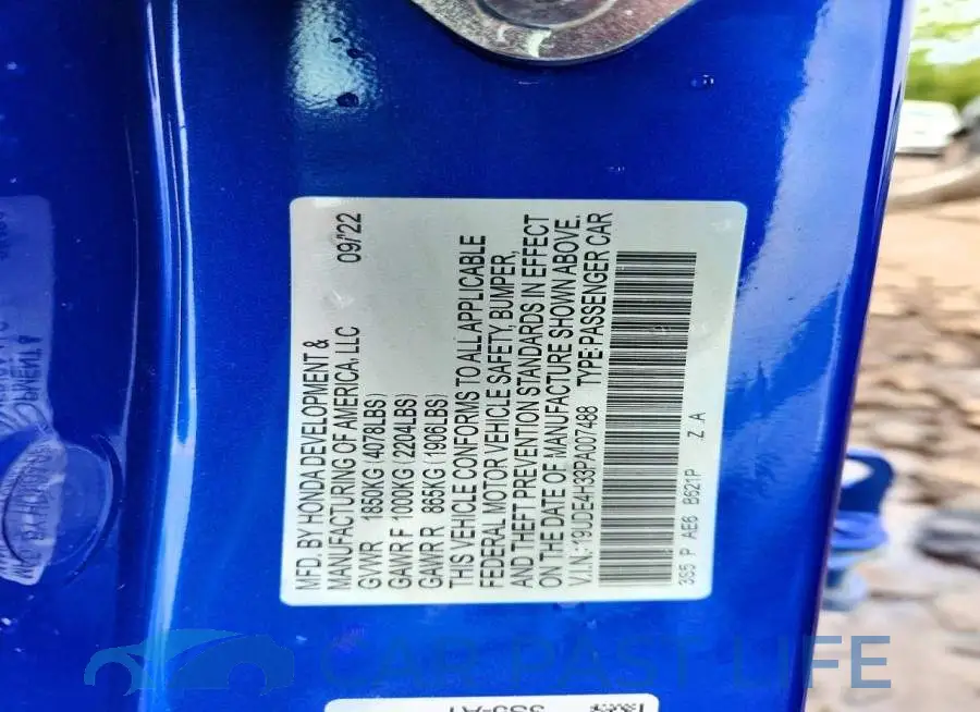 19UDE4H33PA007488# 13