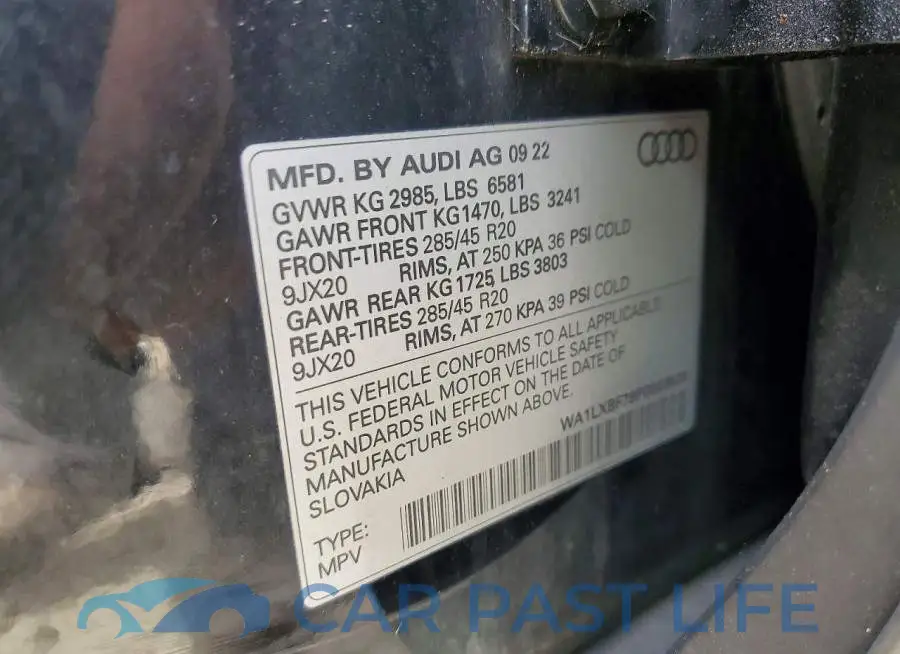 WA1LXBF78PD003928# 13