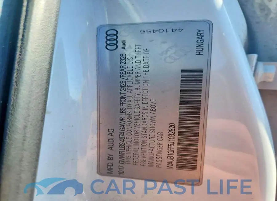 WAUB1GFF5J1032820# 13