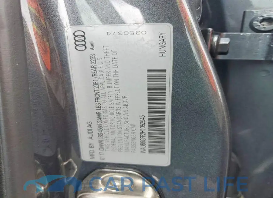 WAUB8GFF2H1052545# 12