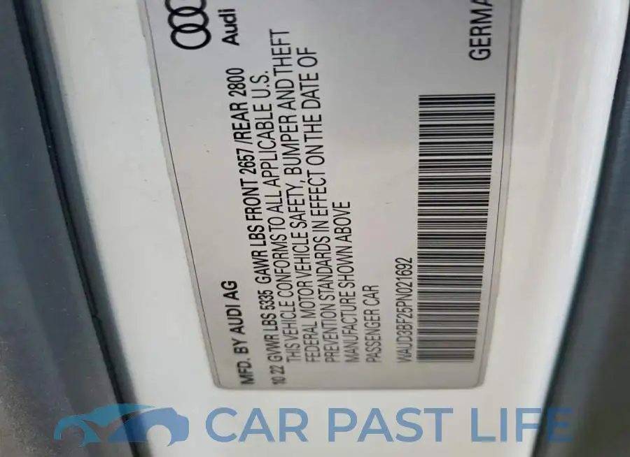 WAUD3BF25PN021692# 12