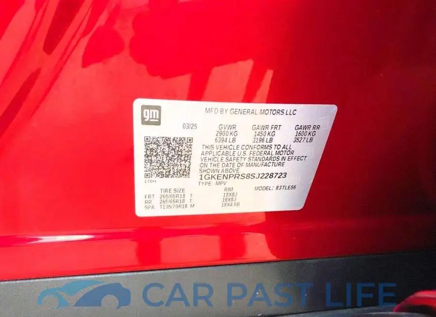 1GKENPRS8SJ228723# 10