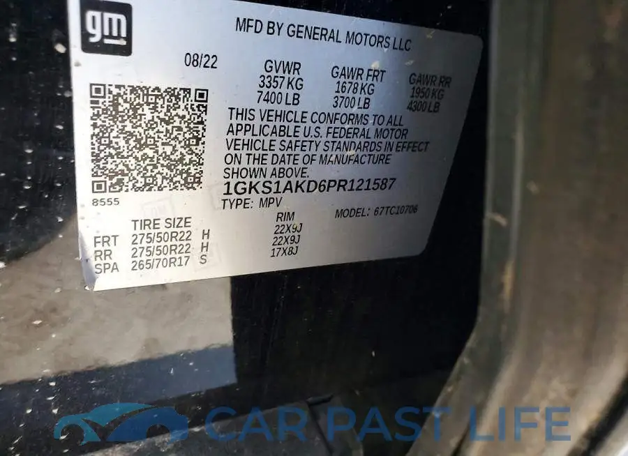 1GKS1AKD6PR121587# 12