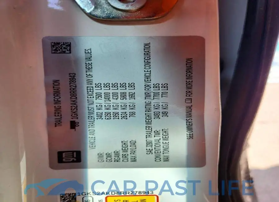 1GKS2AKD8RR278943# 13