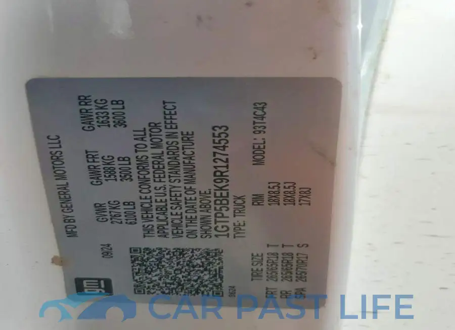 1GTP5BEK9R1274553# 12