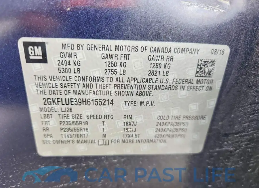 2GKFLUE39H6155214# 14