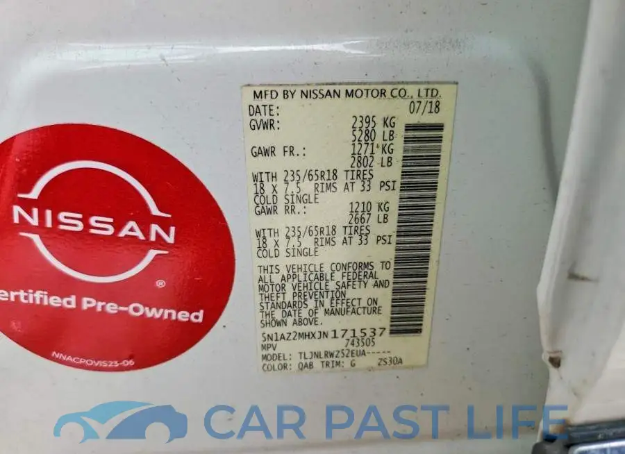 5N1AZ2MHXJN171537# 13