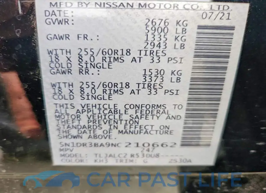 5N1DR3BA9NC210662# 13