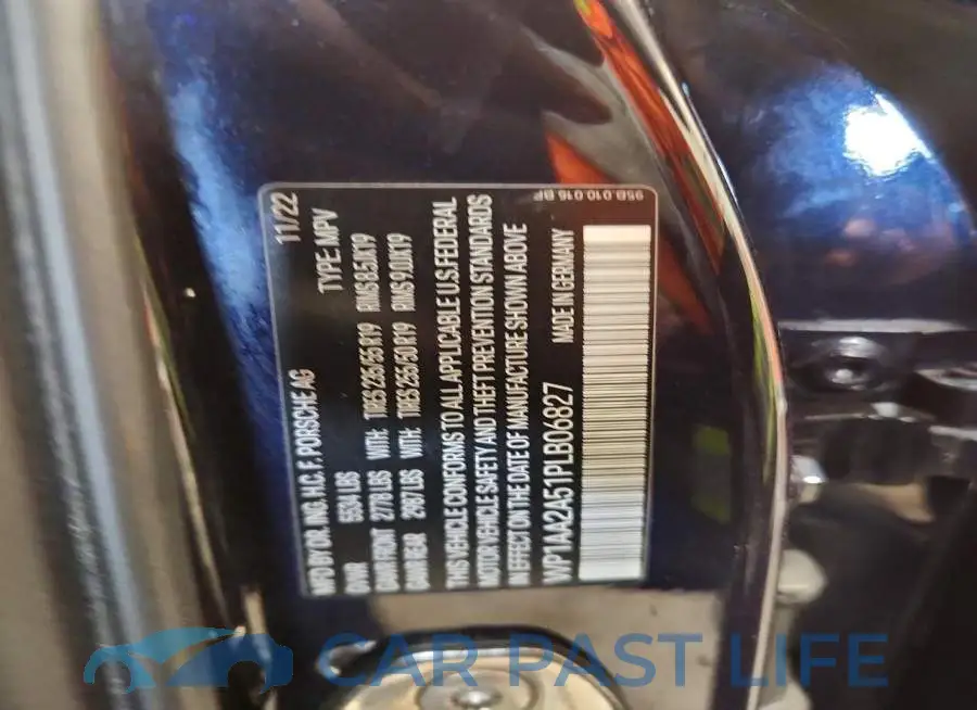 WP1AA2A51PLB06827# 13