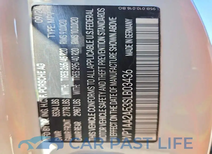 WP1AA2A53SLB03436# 14