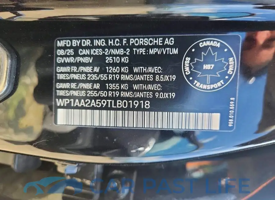 WP1AA2A59TLB01918# 13