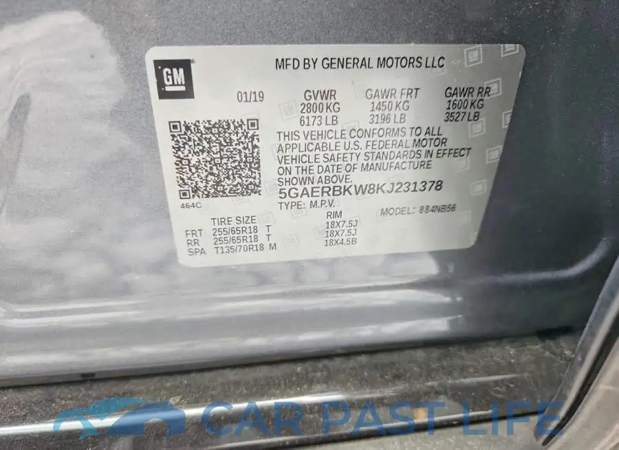 5GAERBKW8KJ231378# 12