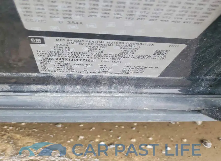 LRBFX4SX1JD027269# 13