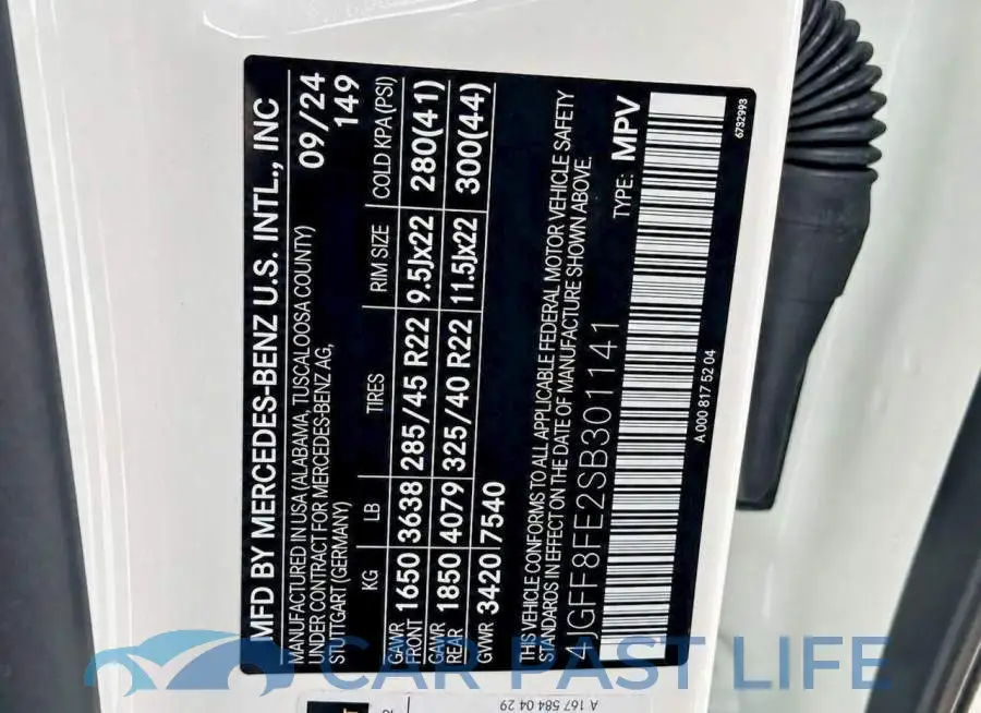 4JGFF8FE2SB301141# 10
