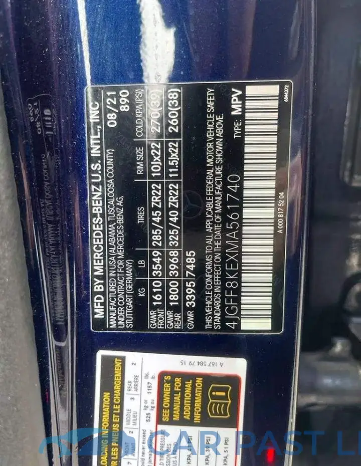 4JGFF8KEXMA561740# 12