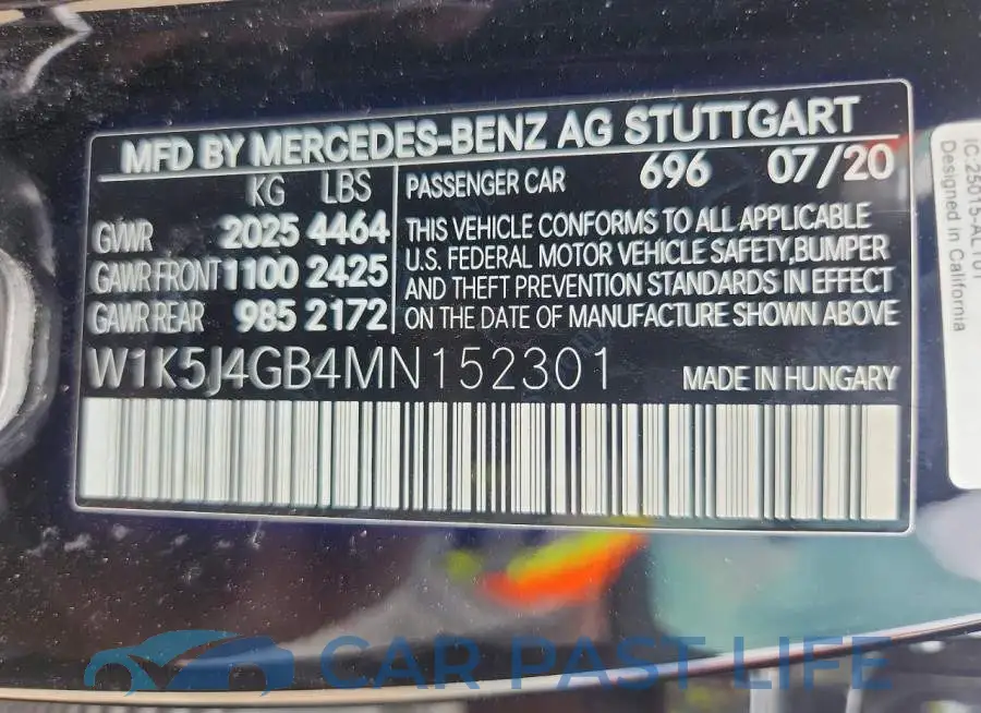 W1K5J4GB4MN152301# 13