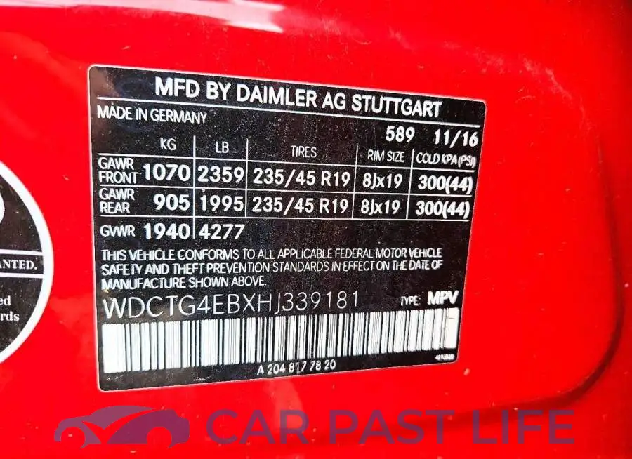 WDCTG4EBXHJ339181# 13